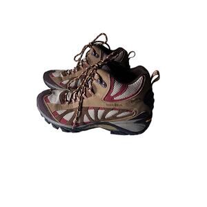 MERRELL Siren Ventilator Mid Brown Oak Gore-Tex Red Wine Women's SZ 7.5 EUC